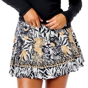 Lilly Pulitzer Luxletic Ressi Skort UPF 50+ Onyx Peony Party Engineered Skort